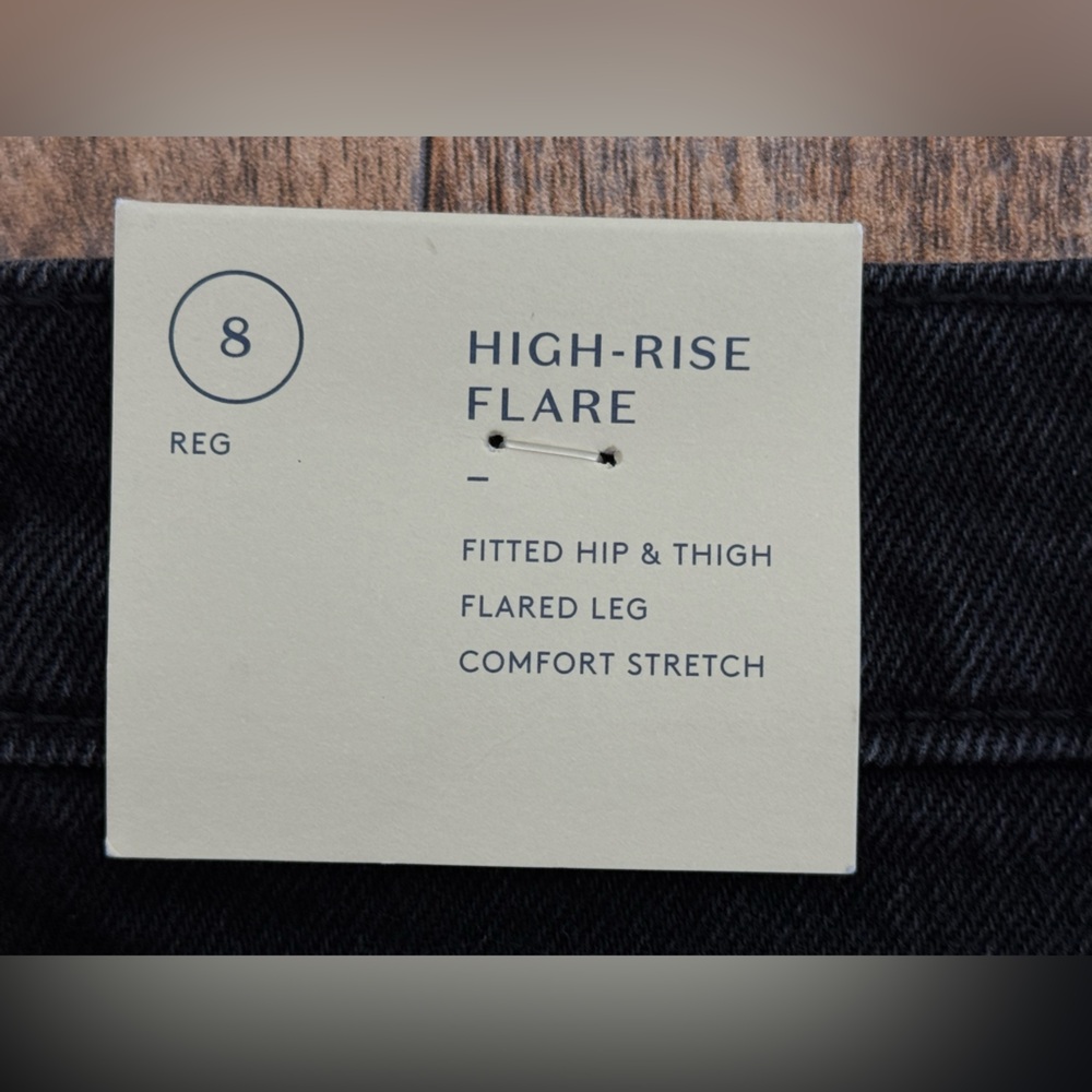 Universal Thread Women's Black High Rise Flare Legs Denim Jeans, Size 8R - Picture 13 of 16